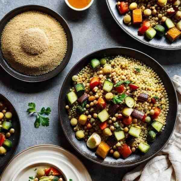 Кускус с запеченными овощами